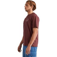 Quiksilver Waterman Men’s Outer Seas Short Sleeve Tee, Red Mahogany, bcf_hi-res
