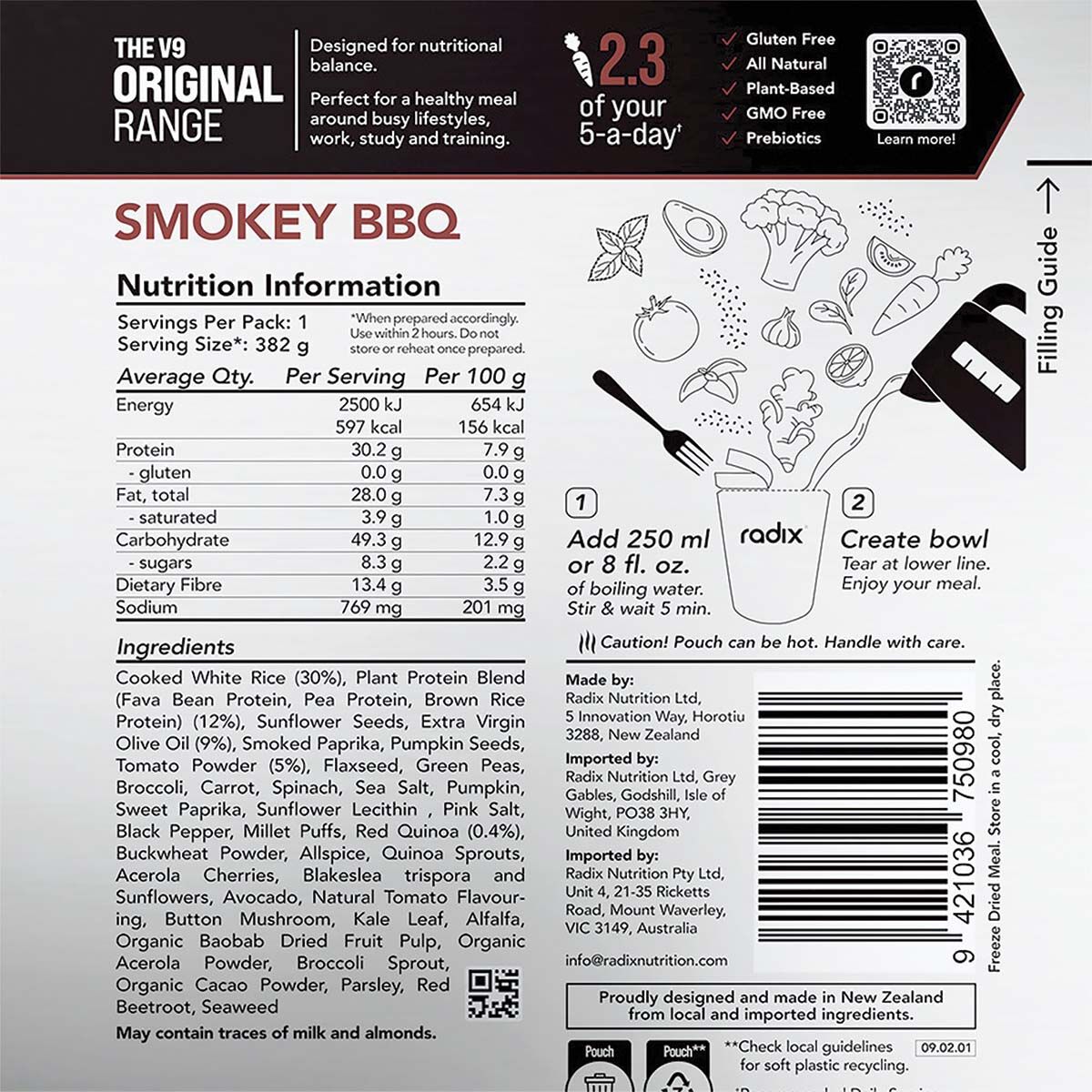 Radix Nutrition Freeze Dried Smokey BBQ Original 600kcal, , bcf_hi-res