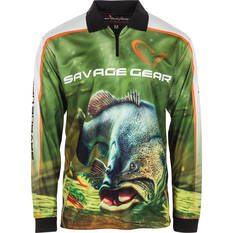 Savage Gear Men's Murray Cod Sublimated Polo, Green, bcf_hi-res
