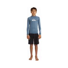 Quiksilver Youth All Time Long Sleeve Rashie, China Blue, bcf_hi-res