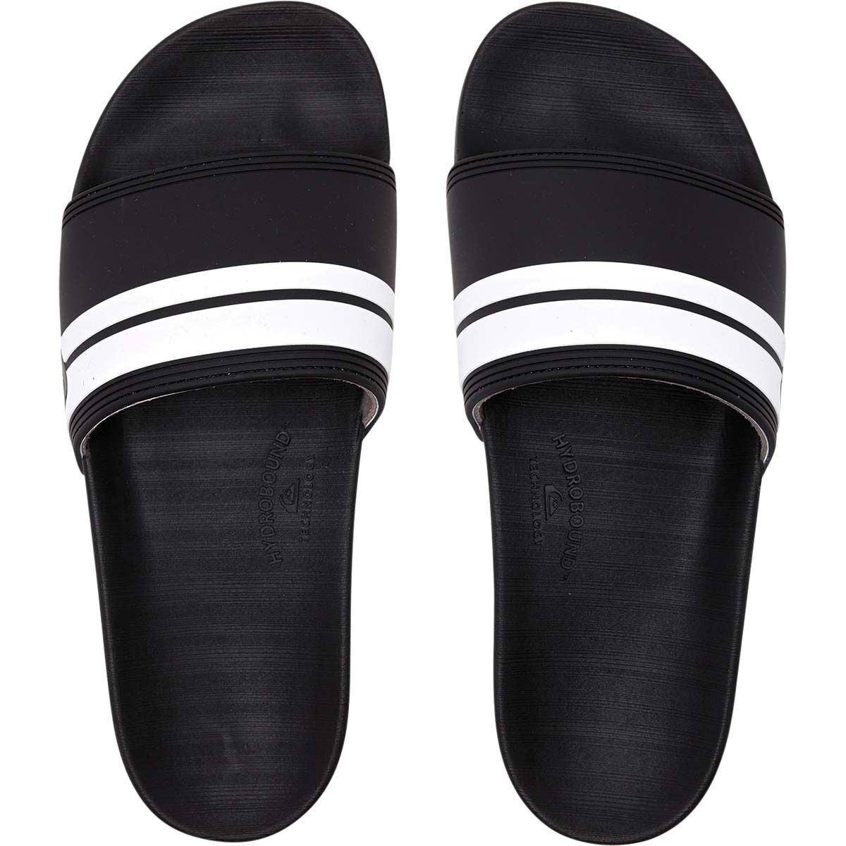 Quiksilver Men's Rivi Slides Black / White 8, Black / White, bcf_hi-res