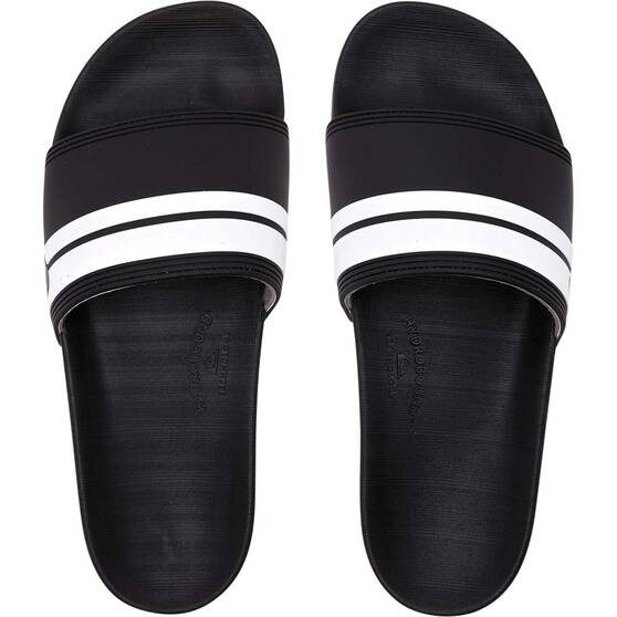 Quiksilver Men's Rivi Slides, Black / White, bcf_hi-res