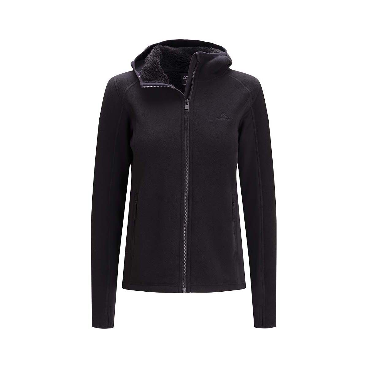 Macpac Women&rsquo;s Mountain Hoodie True Black 6, True Black, bcf_hi-res