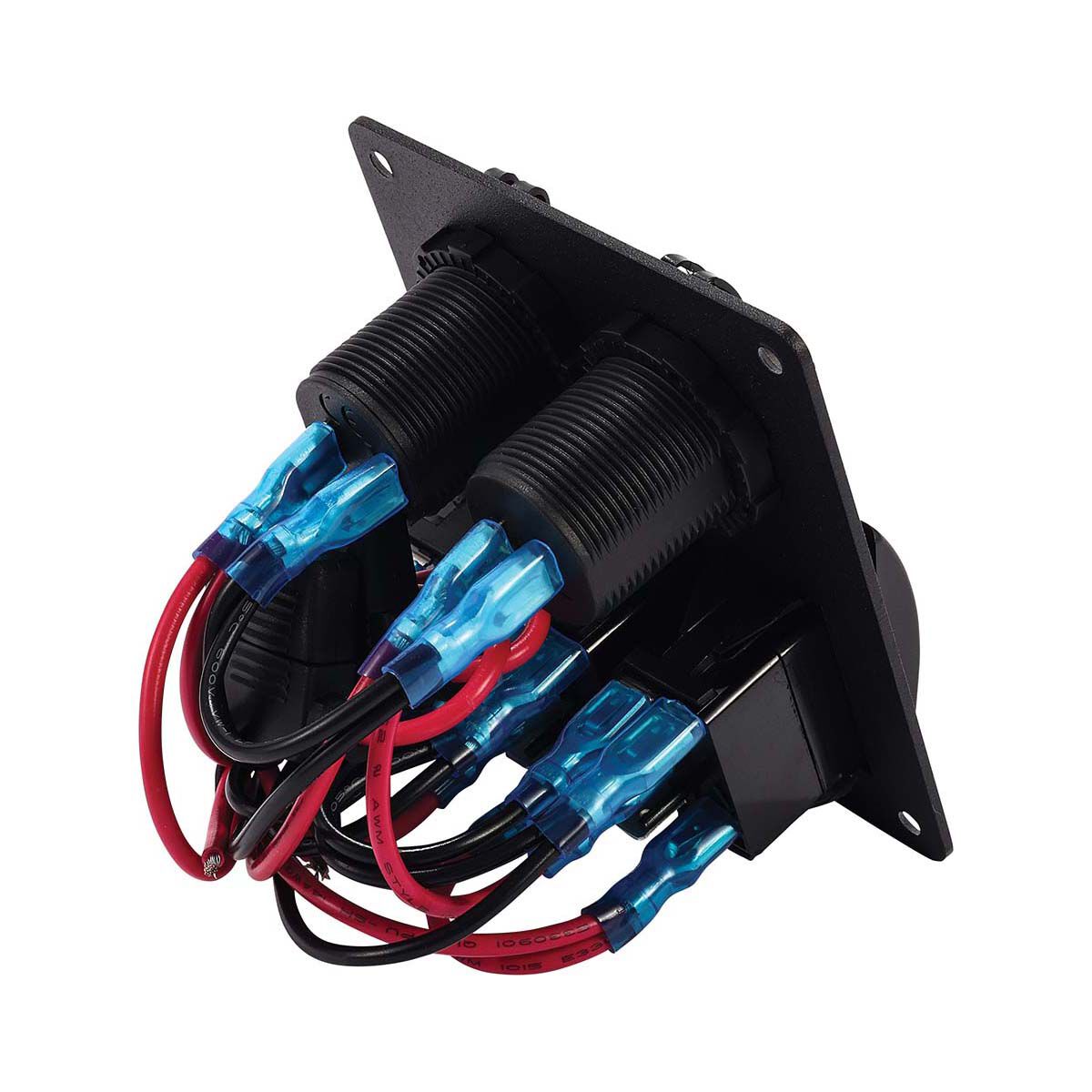 Bowline Switch Panel 3 Rocker 2 USB Plus Cigarette Socket BCF