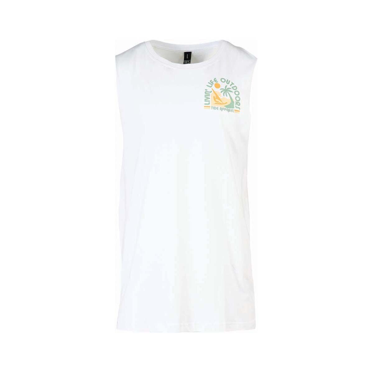 Tide Apparel Men's Windy Tank White S, White, bcf_hi-res