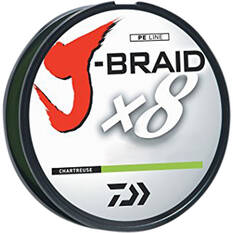 Daiwa J-Braid X8 Chartreuse Braid Line 300m 20lb, , bcf_hi-res