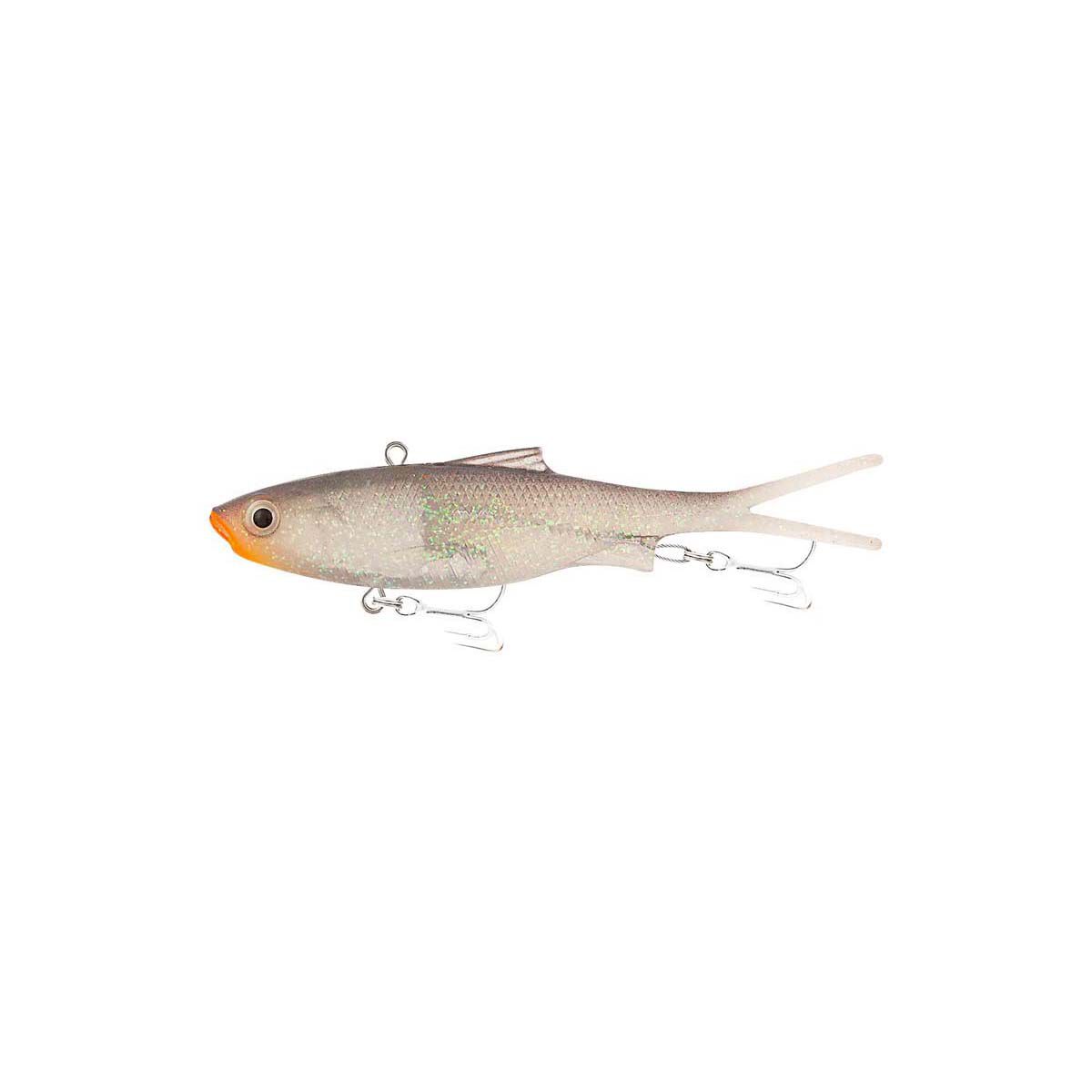 Samaki Vibelicious Fork Tail Soft Vibe Lure 100mm 20g Ghost Bait UV, Ghost Bait UV, bcf_hi-res