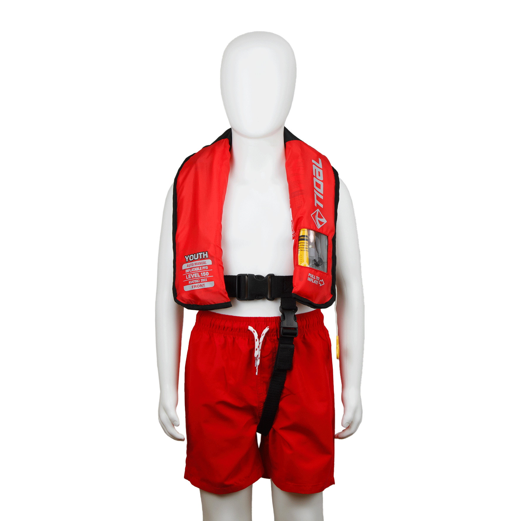 Tidal Auto Inflatable PFD 150N Junior Red, Red, bcf_hi-res