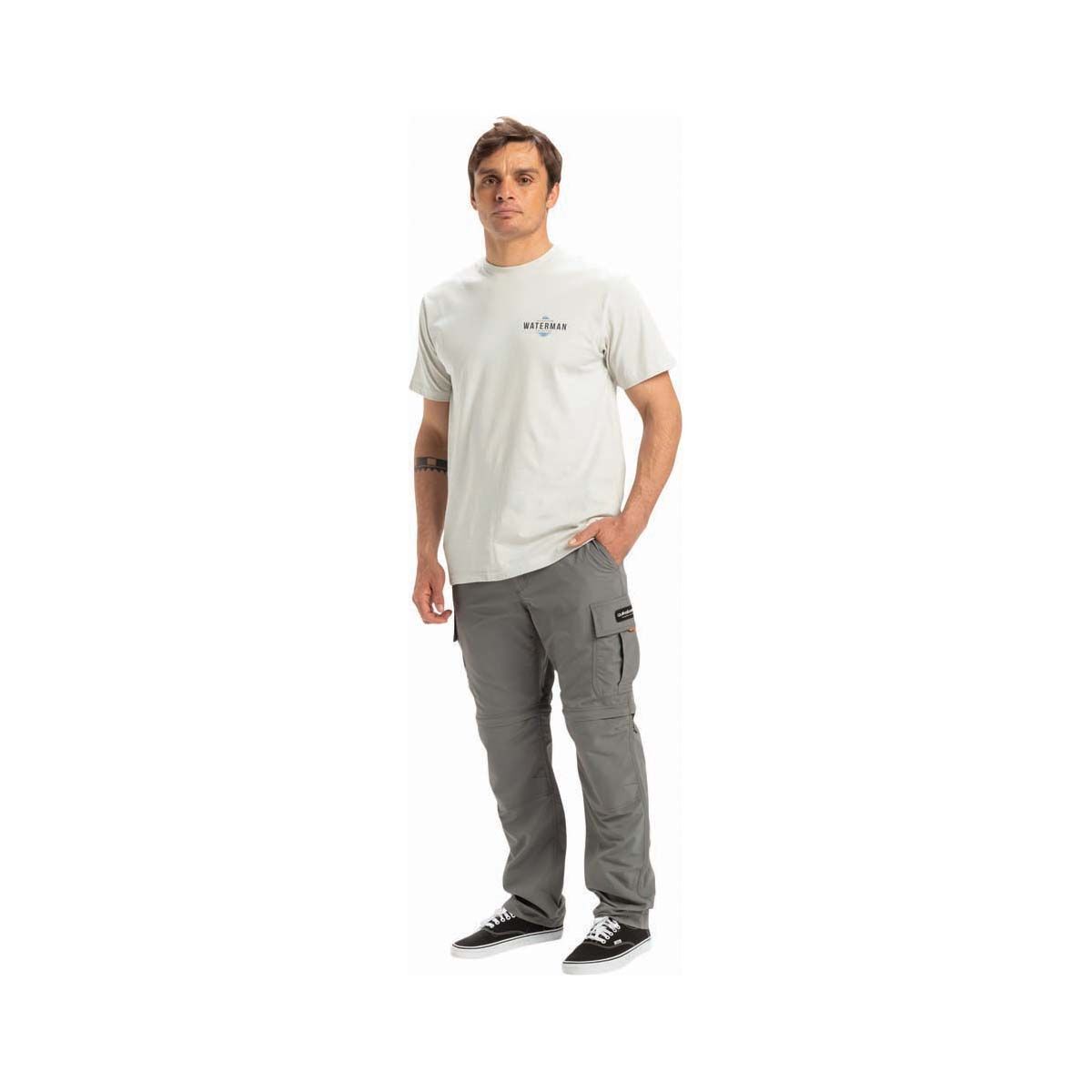 Quiksilver Men&rsquo;s Low Tide Cargo Pants, Grey, bcf_hi-res