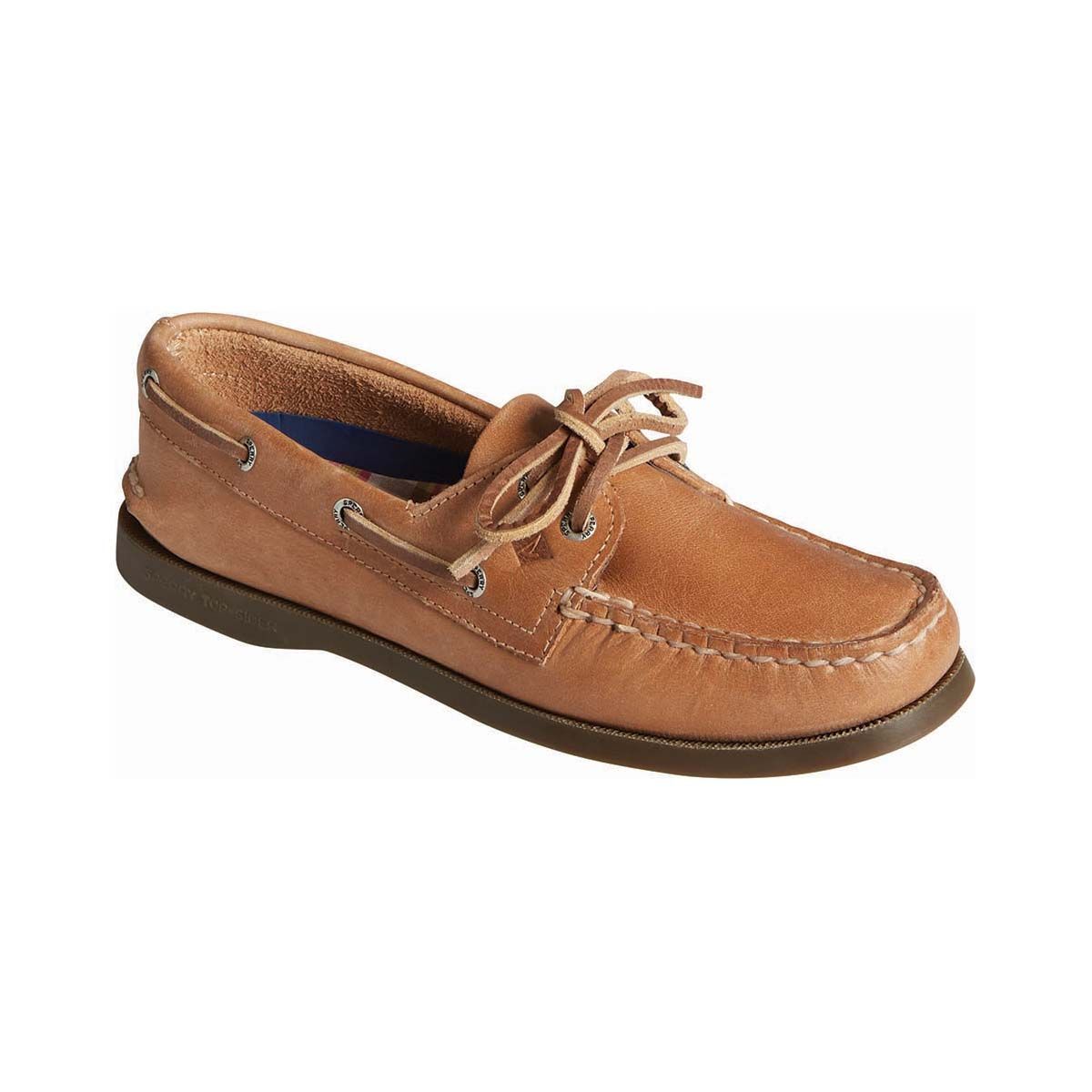 Sperry Women's Authentic Original 2-Eye Leather Boat Shoe Tan 6, Tan, bcf_hi-res
