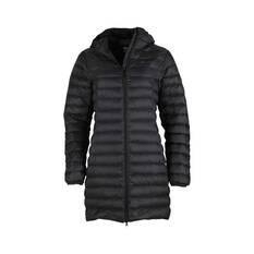 Macpac Women's Uber Light Long Jacket Black 8, Black, bcf_hi-res