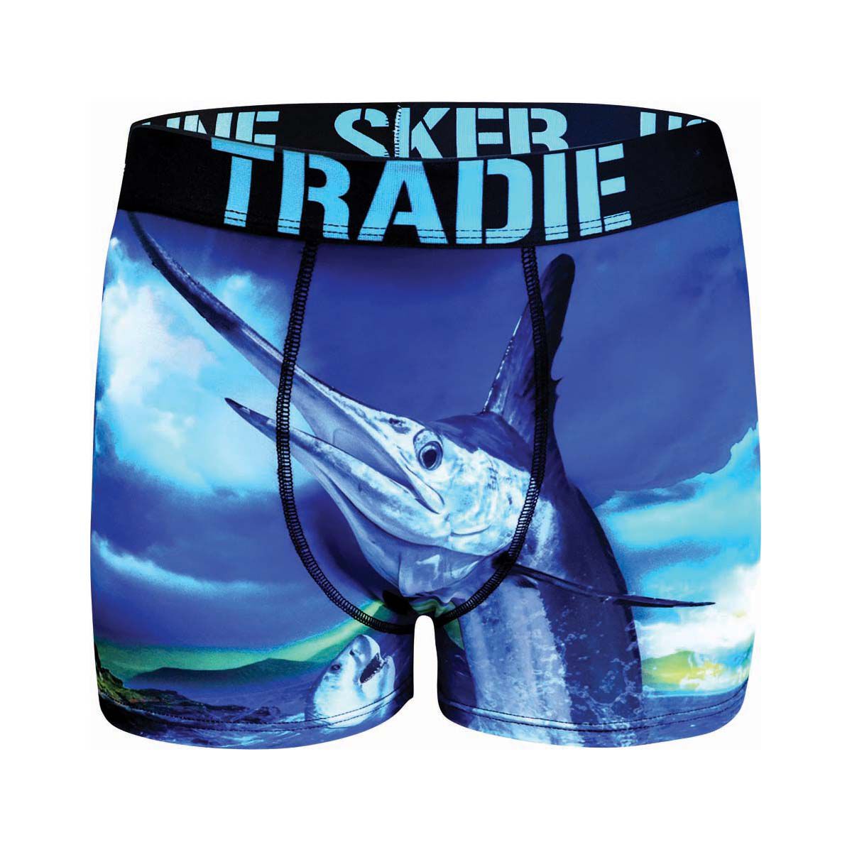 Tradie Men's Marlin Storm Trunks Print 2XL, Print, bcf_hi-res