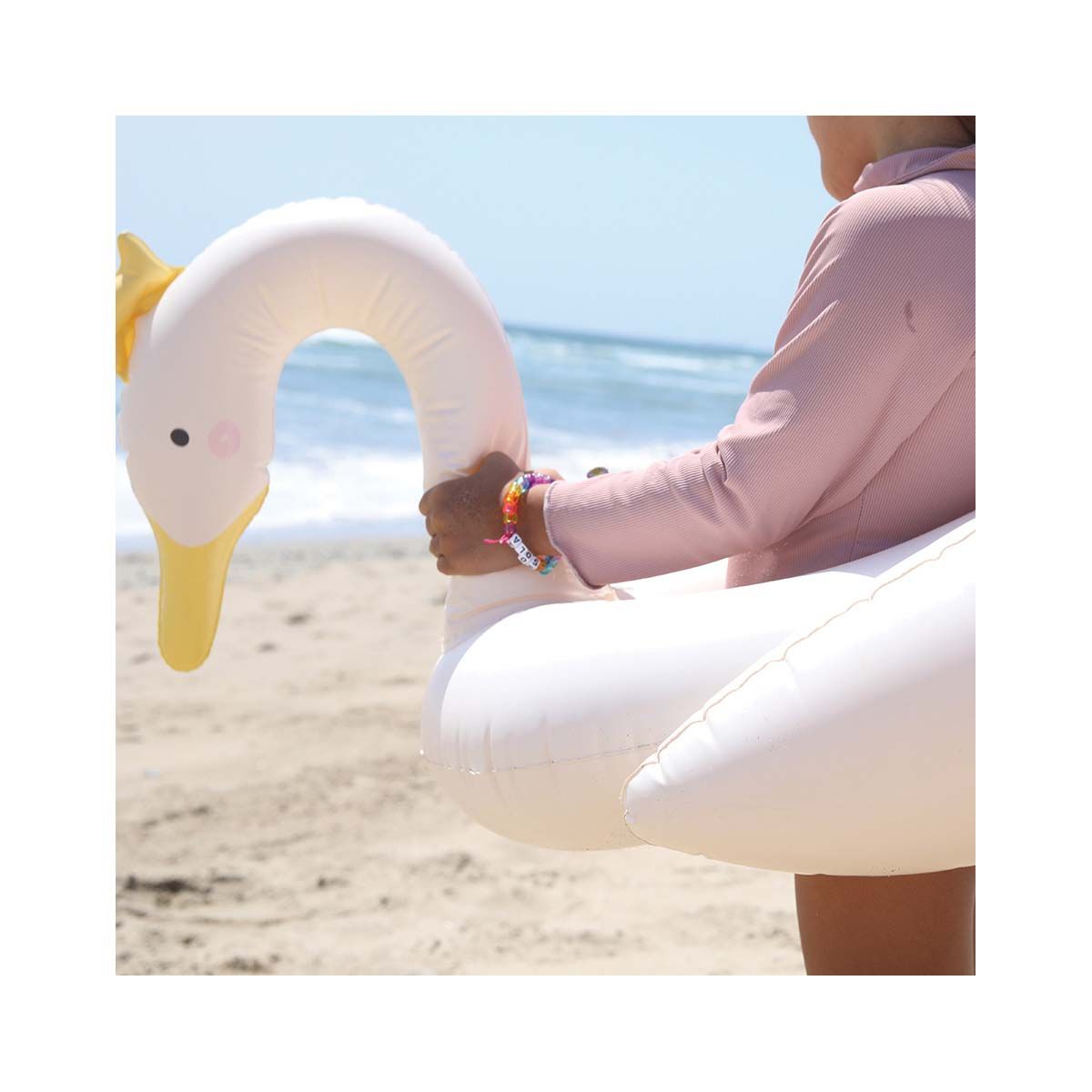 SUNNYLIFE Princess Swan Inflatable Pool Tube, , bcf_hi-res