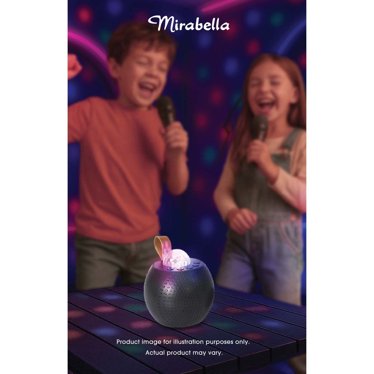 Mirabella Portable Karaoke Set with Disco Light, , bcf_hi-res