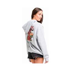 The Mad Hueys Women’s Ladybug Anchor Fleece Pullover, Grey Marle, bcf_hi-res