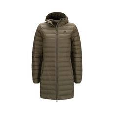 Macpac Women's Uber Light Long Jacket Winter Moss 8, Winter Moss, bcf_hi-res