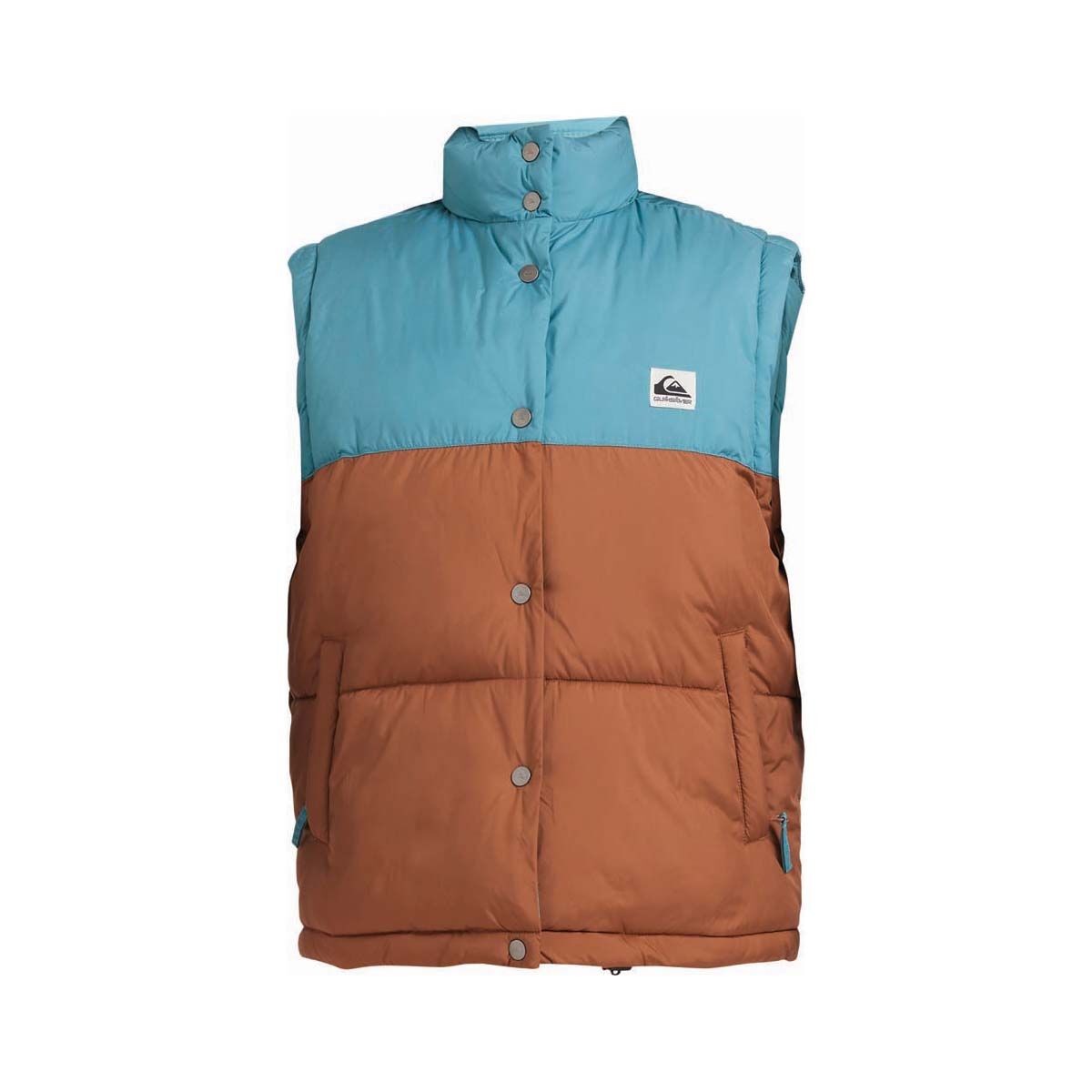 Quiksilver Lantern Puffer Vest for Women, Rawhide, bcf_hi-res