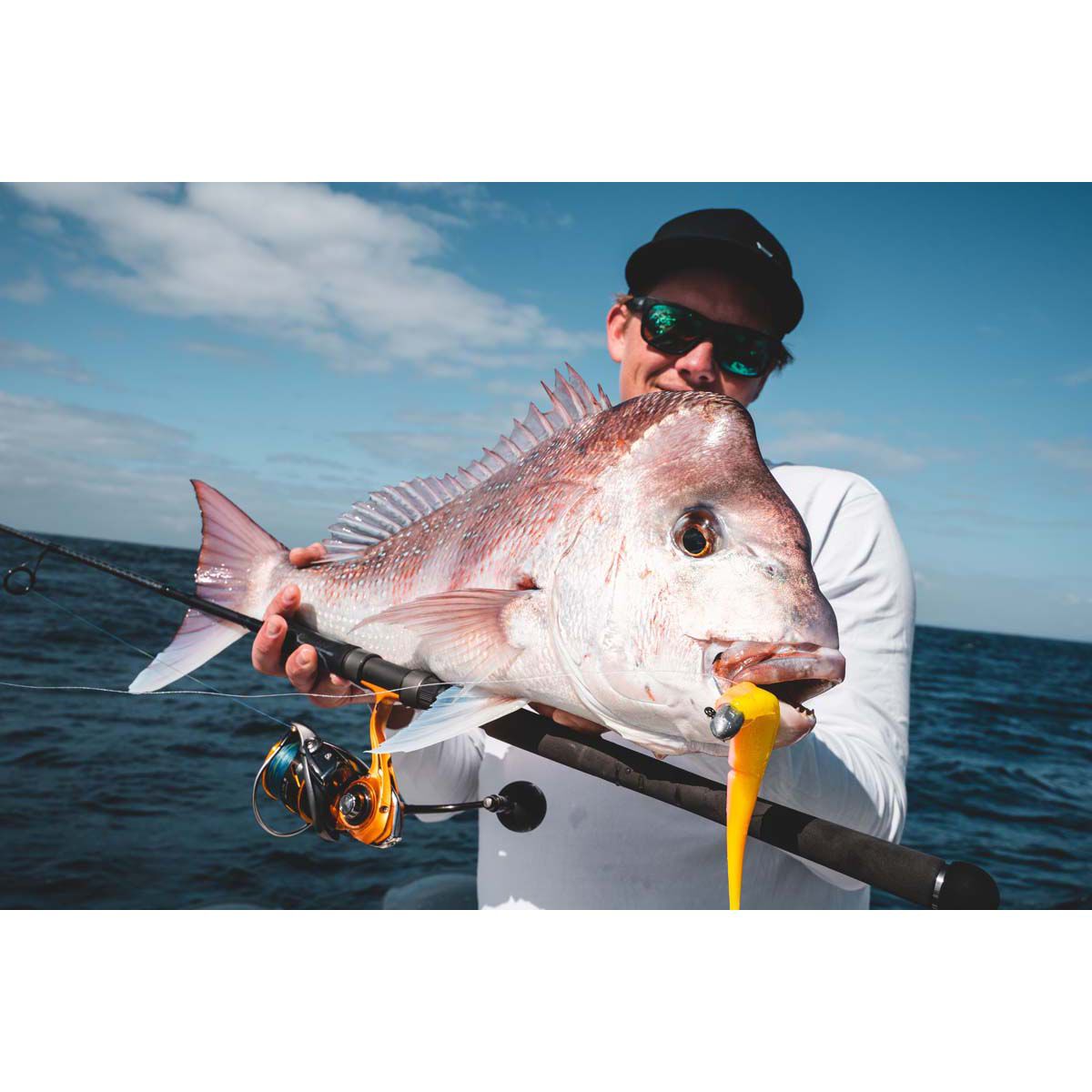 Daiwa Bait Junkie Jerkshad Soft Plastic Lure 7in Pilly Glow, Pilly Glow, bcf_hi-res