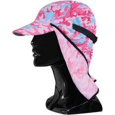 Sunprotection Australia Kids' Flippa Cap Hat Pink / Camo OSFM, Pink / Camo, bcf_hi-res