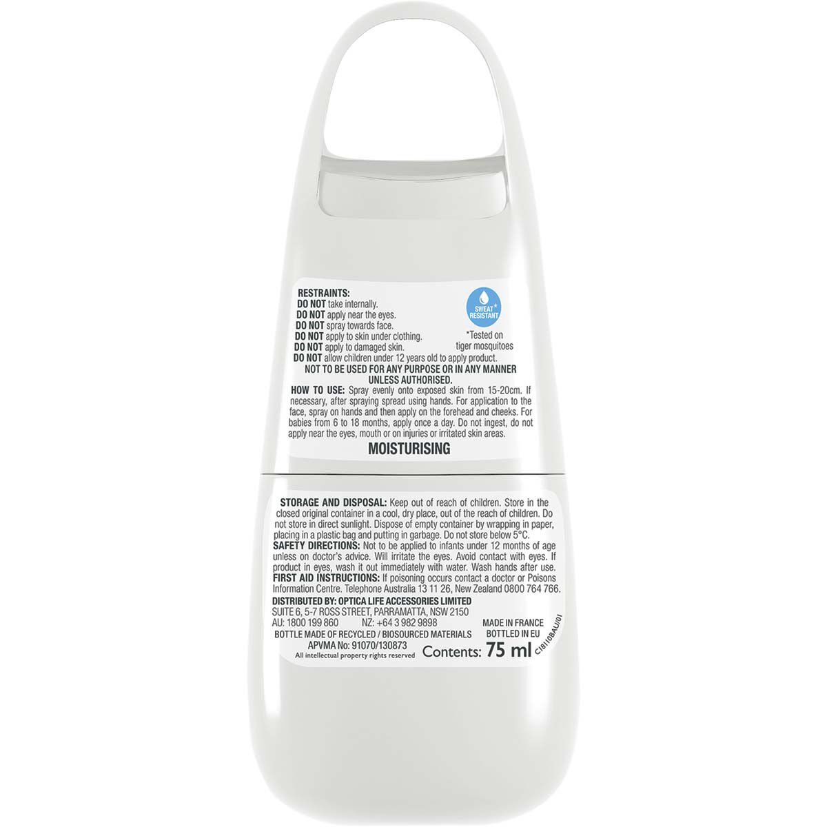 Para'kito Sweat Resistant Mosquito Insect Repellent Spray 75ml, , bcf_hi-res