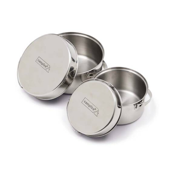 Campfire 4 Piece Stainless Steel Pots, , bcf_hi-res