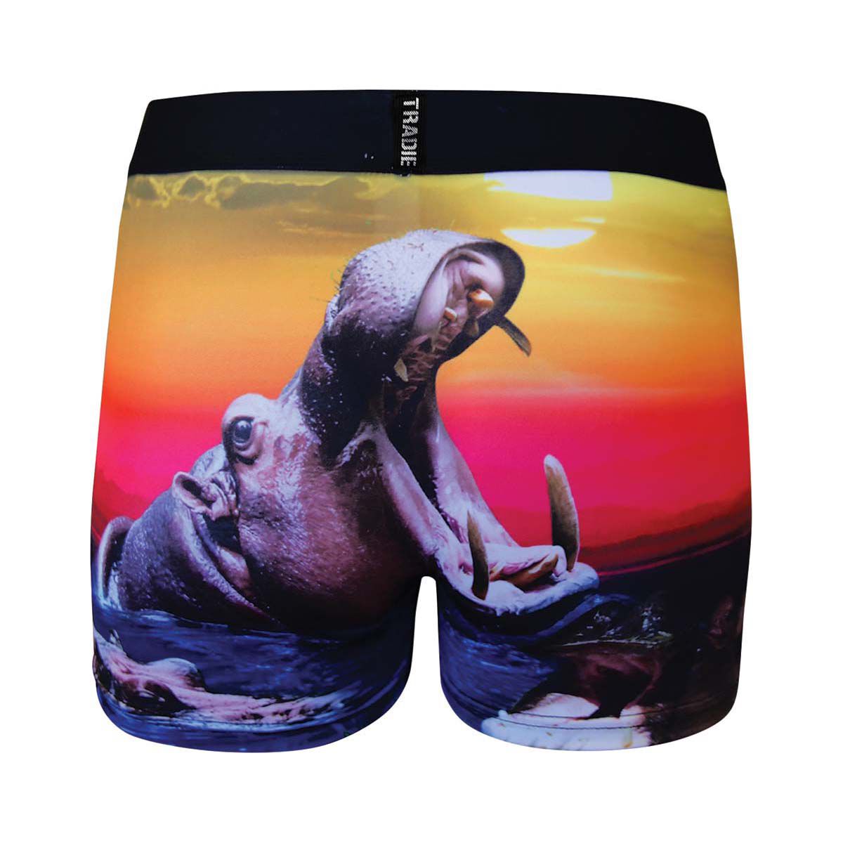 Tradie Men's Harry Hippo Trunk Print S, Print, bcf_hi-res