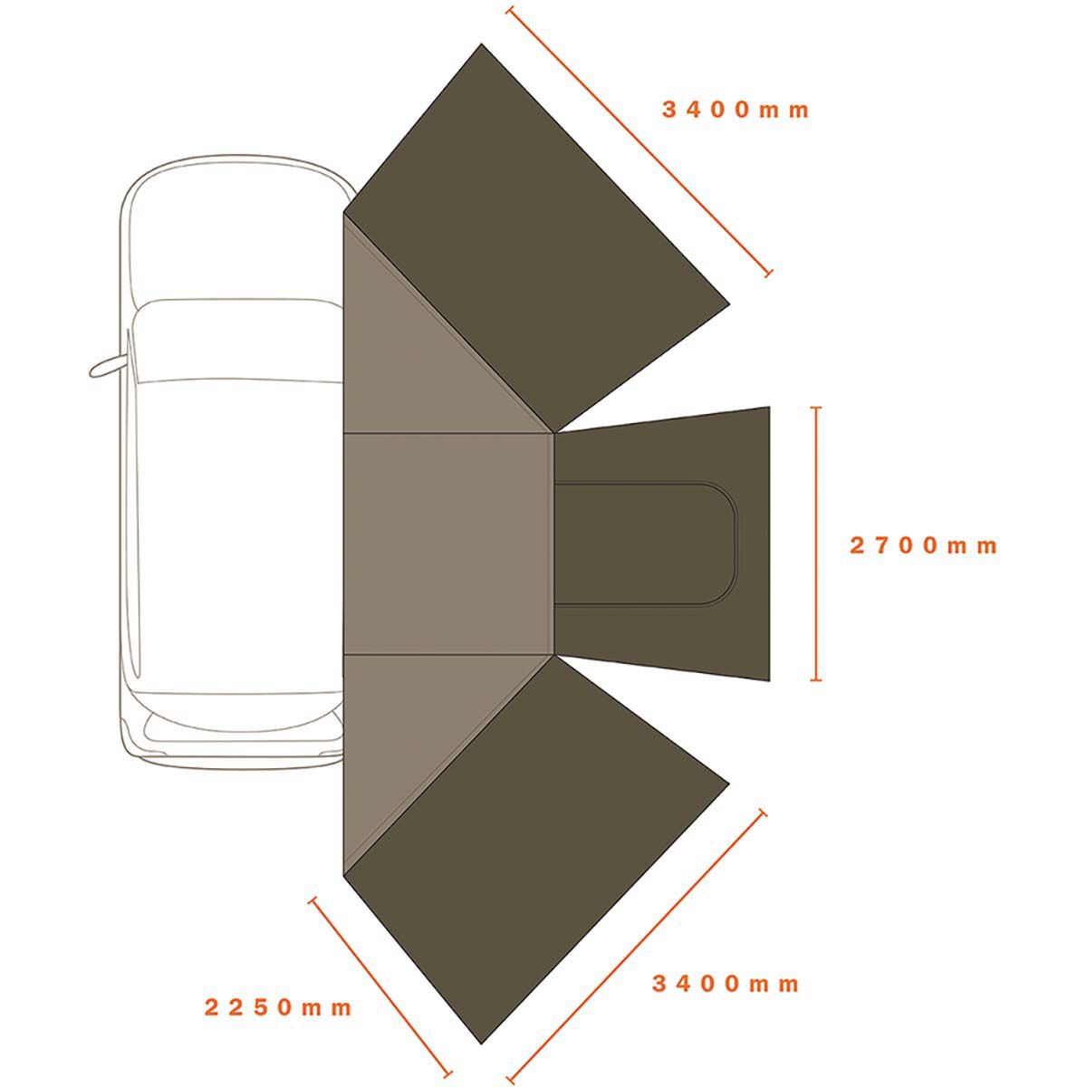 Darche Eclipse 180 Wall Set, , bcf_hi-res