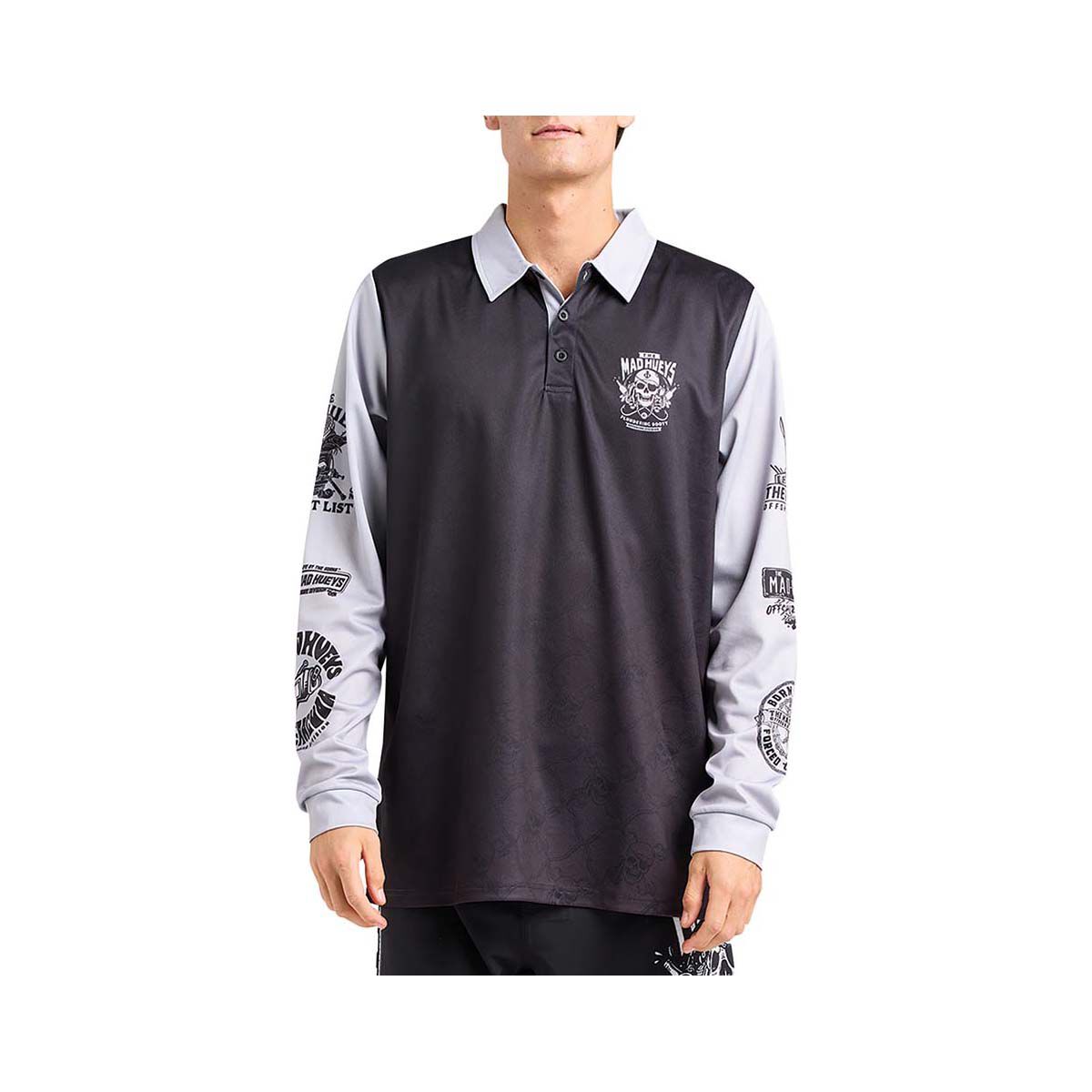 The Mad Hueys Men&rsquo;s Offshore Pirate Fishing Shirt, Storm, bcf_hi-res