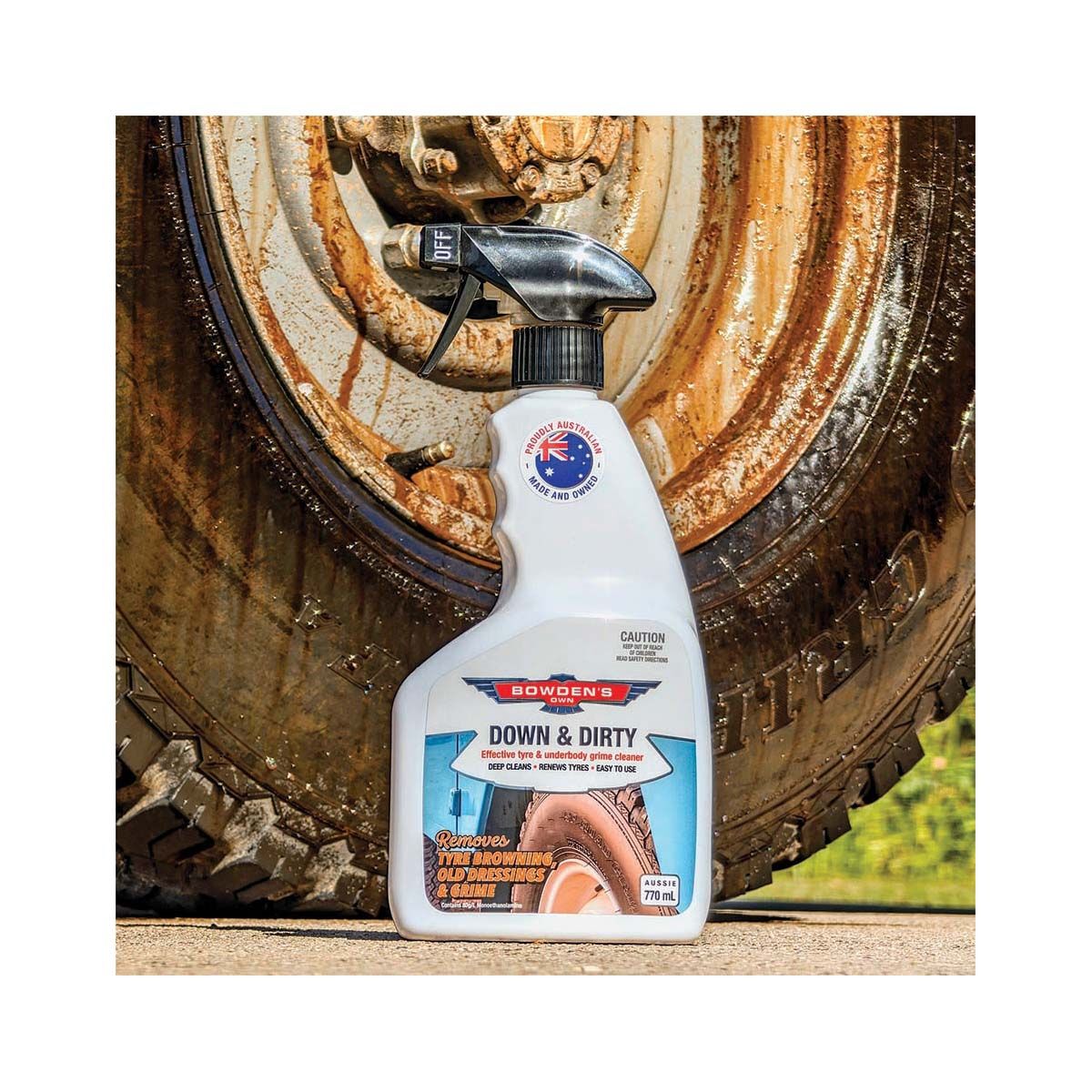 Bowden's Own Down & Dirty Wheel & Tyre Cleaner 770ml, , bcf_hi-res