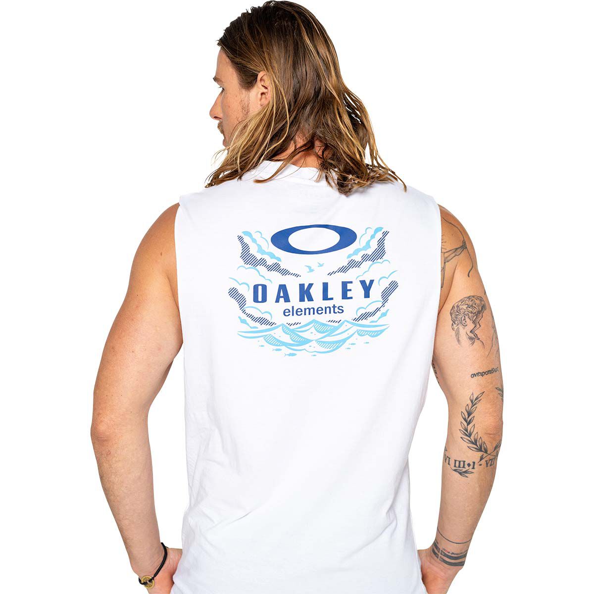 Oakley Men&rsquo;s Elements Tank, White, bcf_hi-res