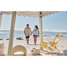 Wanderer Noosa Premium Beach Chair Yellow Stripe 150kg, , bcf_hi-res