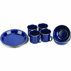 Wanderer 12 Piece Enamel Dinner Set, , bcf_hi-res