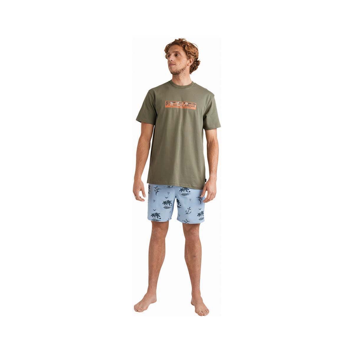 Quiksilver Men's Camouflage Short Sleeve Tee Olive 2XL, Olive, bcf_hi-res