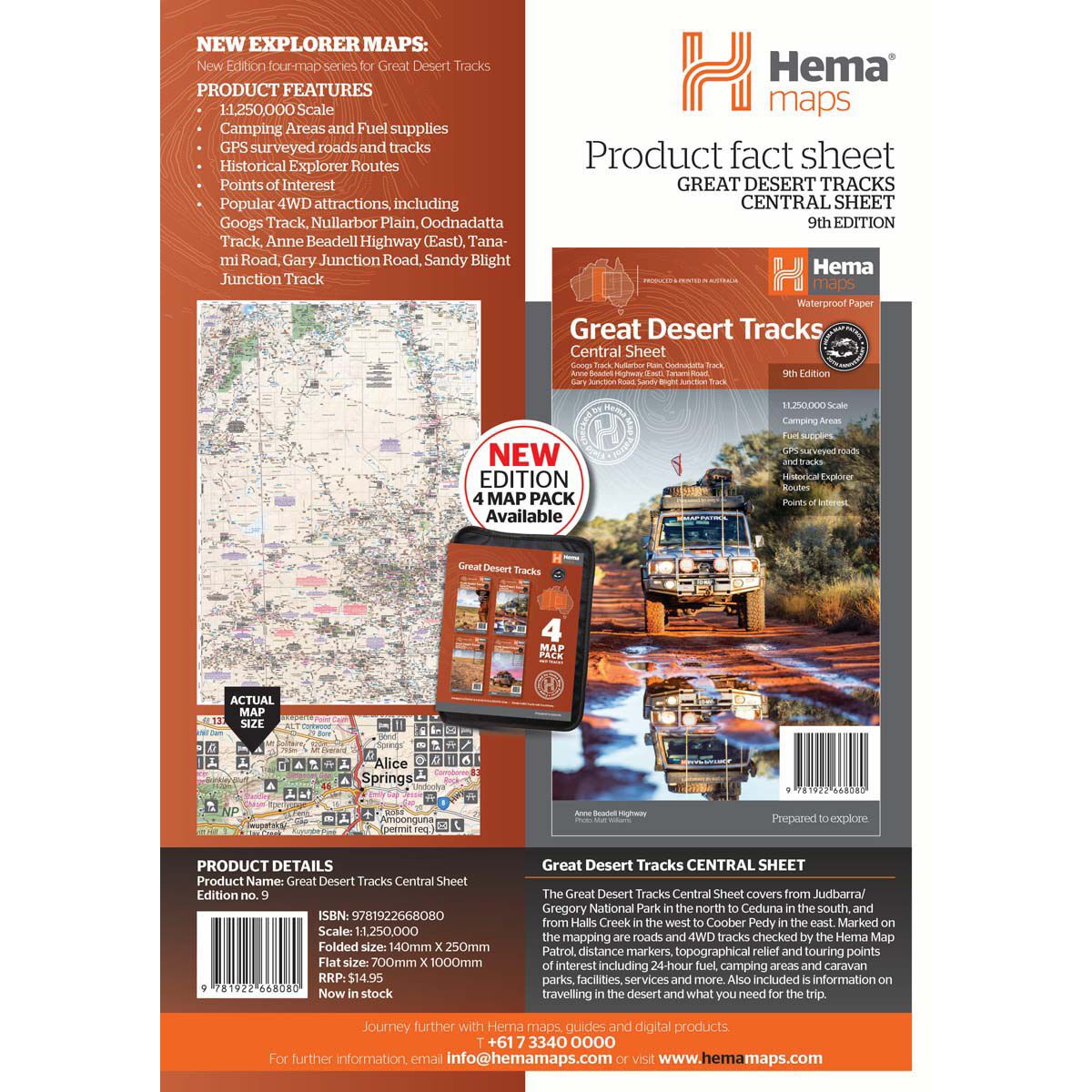 Hema Map Great Desert Tracks Central Sheet, , bcf_hi-res