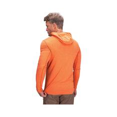 Macpac Men's brrr° Hooded Long Sleeve Shirt, Dusty Orange, bcf_hi-res