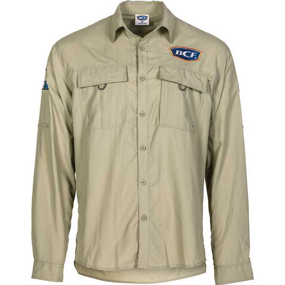 BCF Men's Long Sleeve Fishing Shirt Silt 4XL