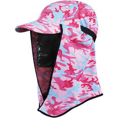 Sunprotection Australia Kids' Flippa Cap Hat Pink / Camo OSFM, Pink / Camo, bcf_hi-res