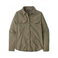 Patagonia Women's Self-Guided Sun Long Sleeve Shirt River Rock Green XS, River Rock Green, bcf_hi-res