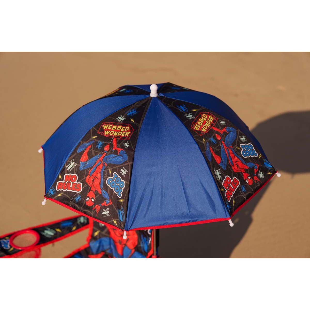 Spiderman Kids Camp Chair with Umbrella 30kg, , bcf_hi-res