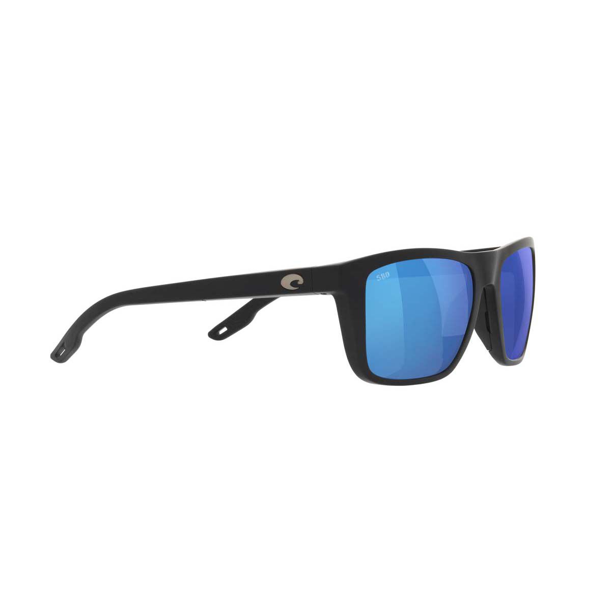 Costa Mainsail Men's Polarised Sunglasses Matte Black with Blue Lens, , bcf_hi-res