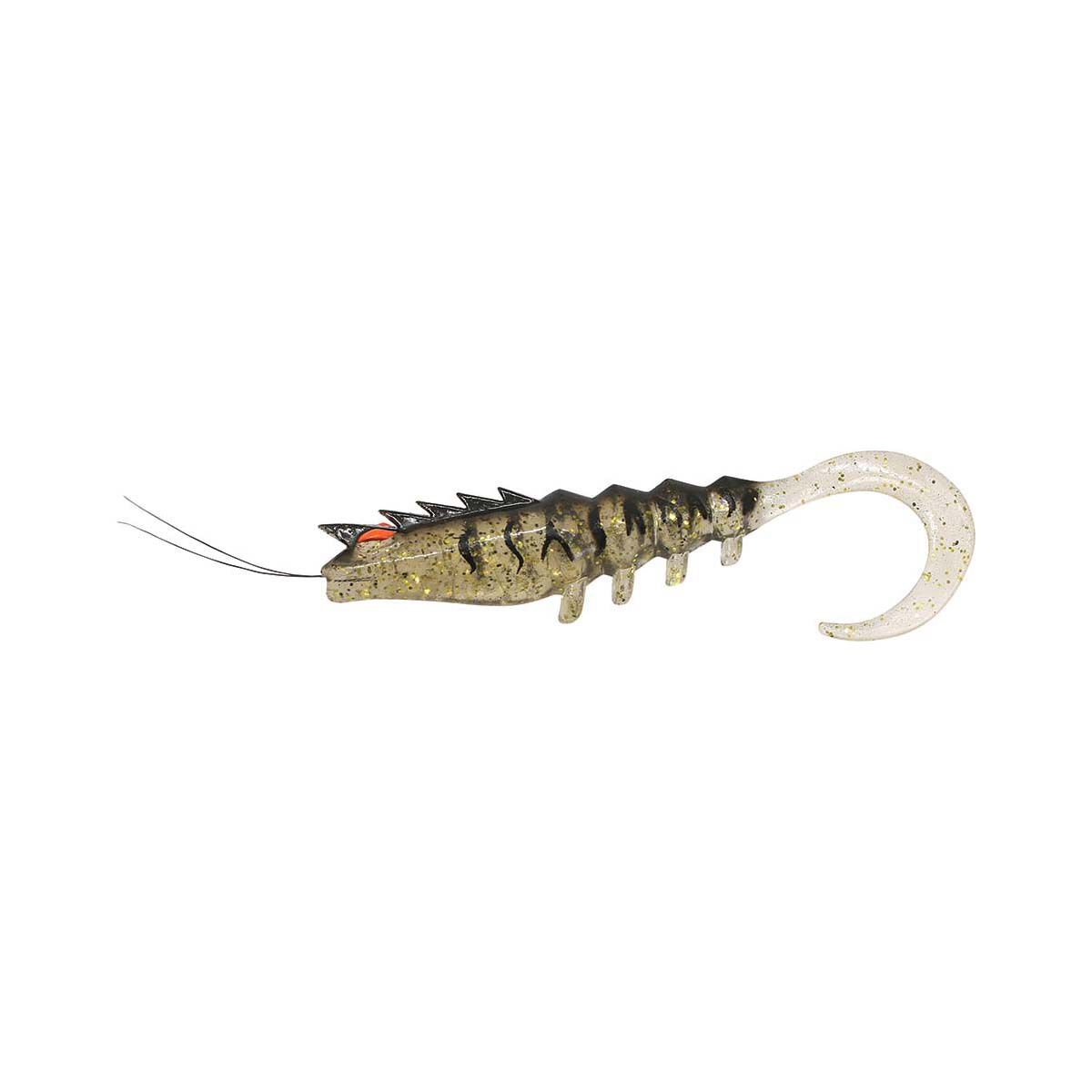 Squidgies Pro Prawn Wriggler Tail Soft Plastic Lure 110mm Black Gold, Black Gold, bcf_hi-res