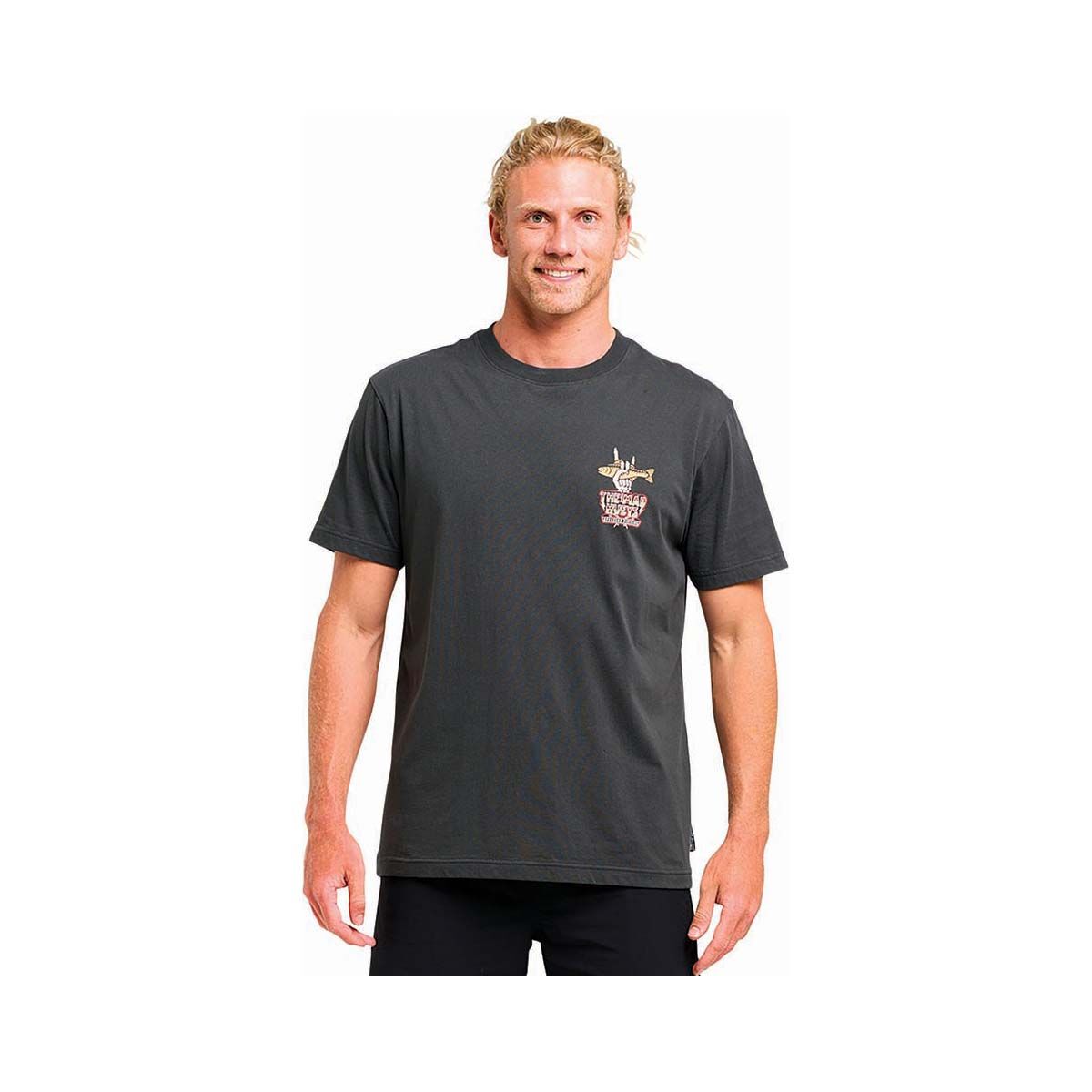 The Mad Hueys Men&rsquo;s Bass Rocker Short Sleeve Shirt, Vintage Black, bcf_hi-res