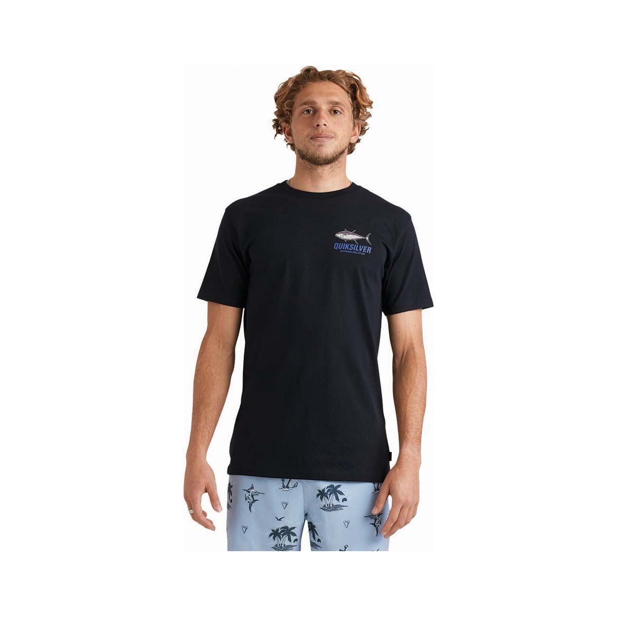 Quiksilver Men's Slack Tide Short Sleeve Tee Black S, Black, bcf_hi-res