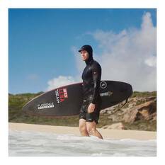 Florence Men's Hooded Long Sleeve Rashie, Black, bcf_hi-res