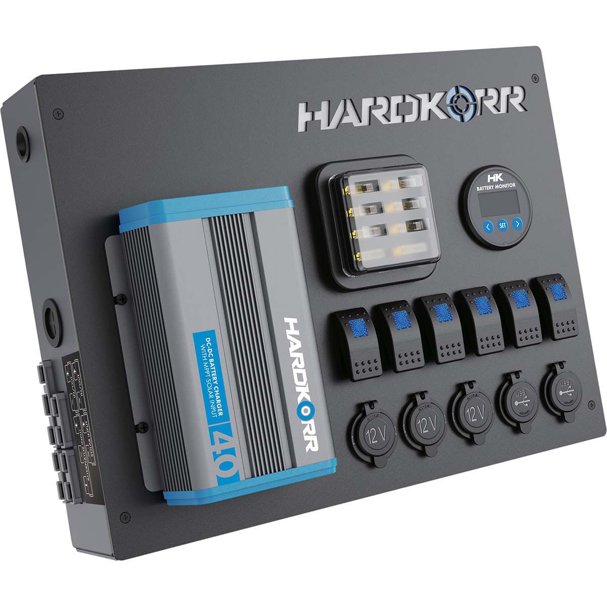 HardKorr 12V Control Hub With 40A DC-DC Charger - HKPPWRHUB40, , bcf_hi-res