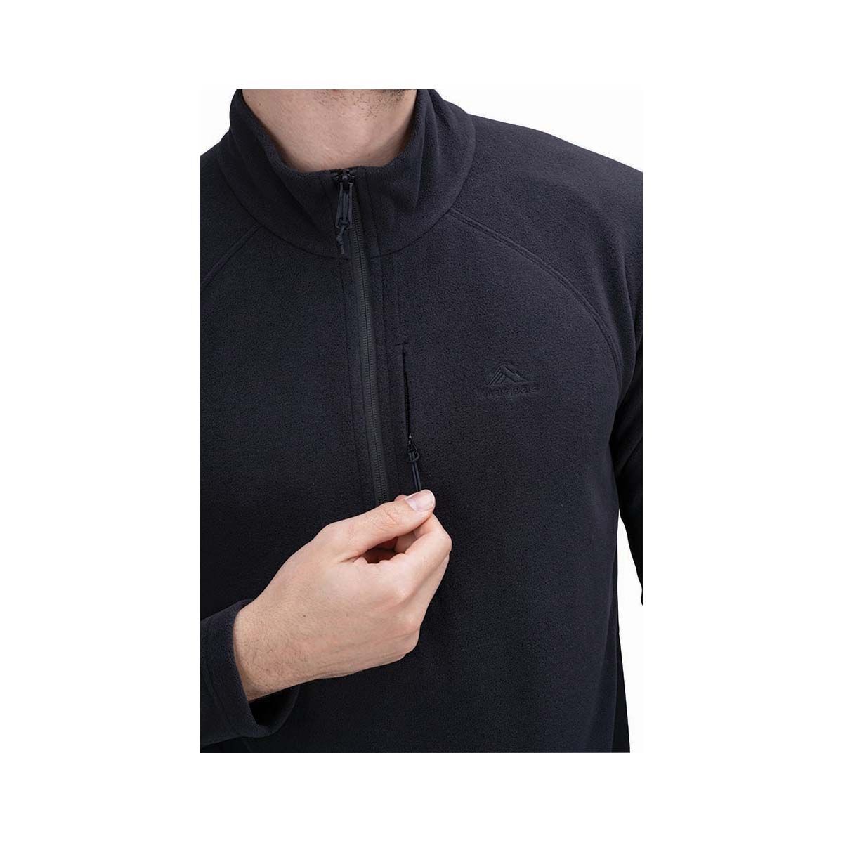 Macpac Men's Tui Fleece Pullover V6 Black S, Black, bcf_hi-res