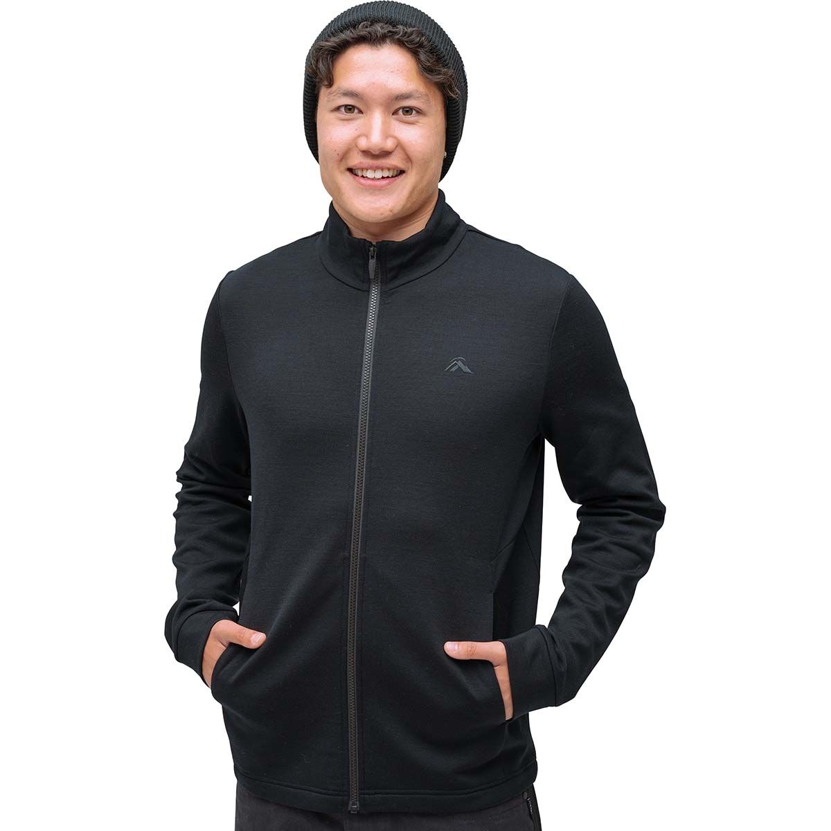 Macpac Men's Craigieburn 280 Merino Blend Hoodie Black S, Black, bcf_hi-res