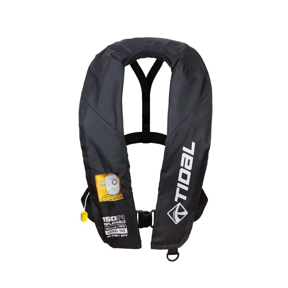 Tidal Manual Inflatable PFD 150N Black | BCF