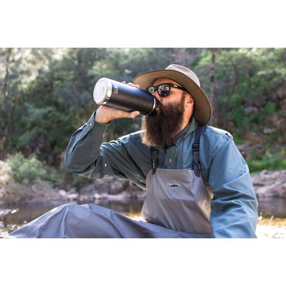 YETI® Rambler® Bottle 46 oz (1.4 L) with Chug Cap Black, Black, bcf_hi-res