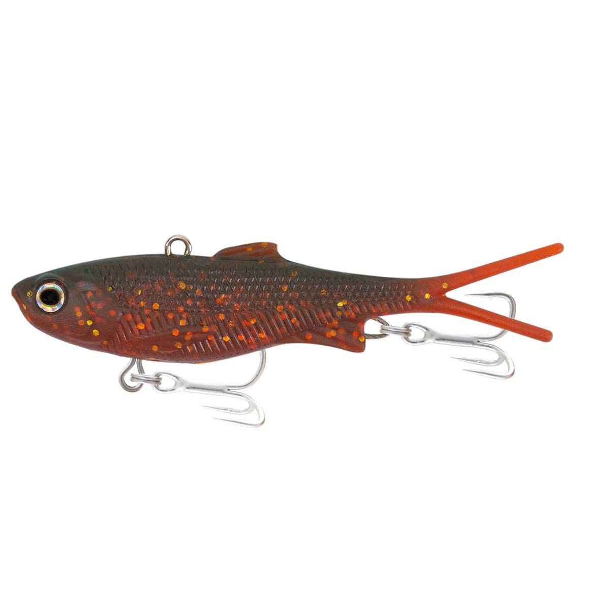 Samaki Vibelicious Fork Tail Soft Vibe Lure 70mm Camo, Camo, bcf_hi-res